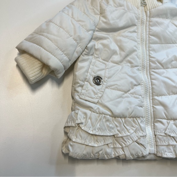 Starting Out Ivory Puffer Jacket w/ Removable Faux Fur Hood, Size 3MO, NWT!! - Picture 4 of 5